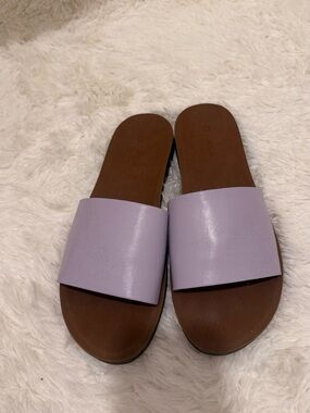 Ardene Women's Lilac Slide Sandals - Minimal Wide Band